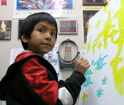 robert_begay_painting_turtles_400 robert_begay_painting_turtles_400